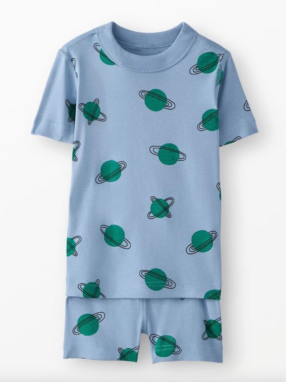 Hanna Andersson HannaJams Short John Pajama Set (Planets on Blue) - Size 10 140